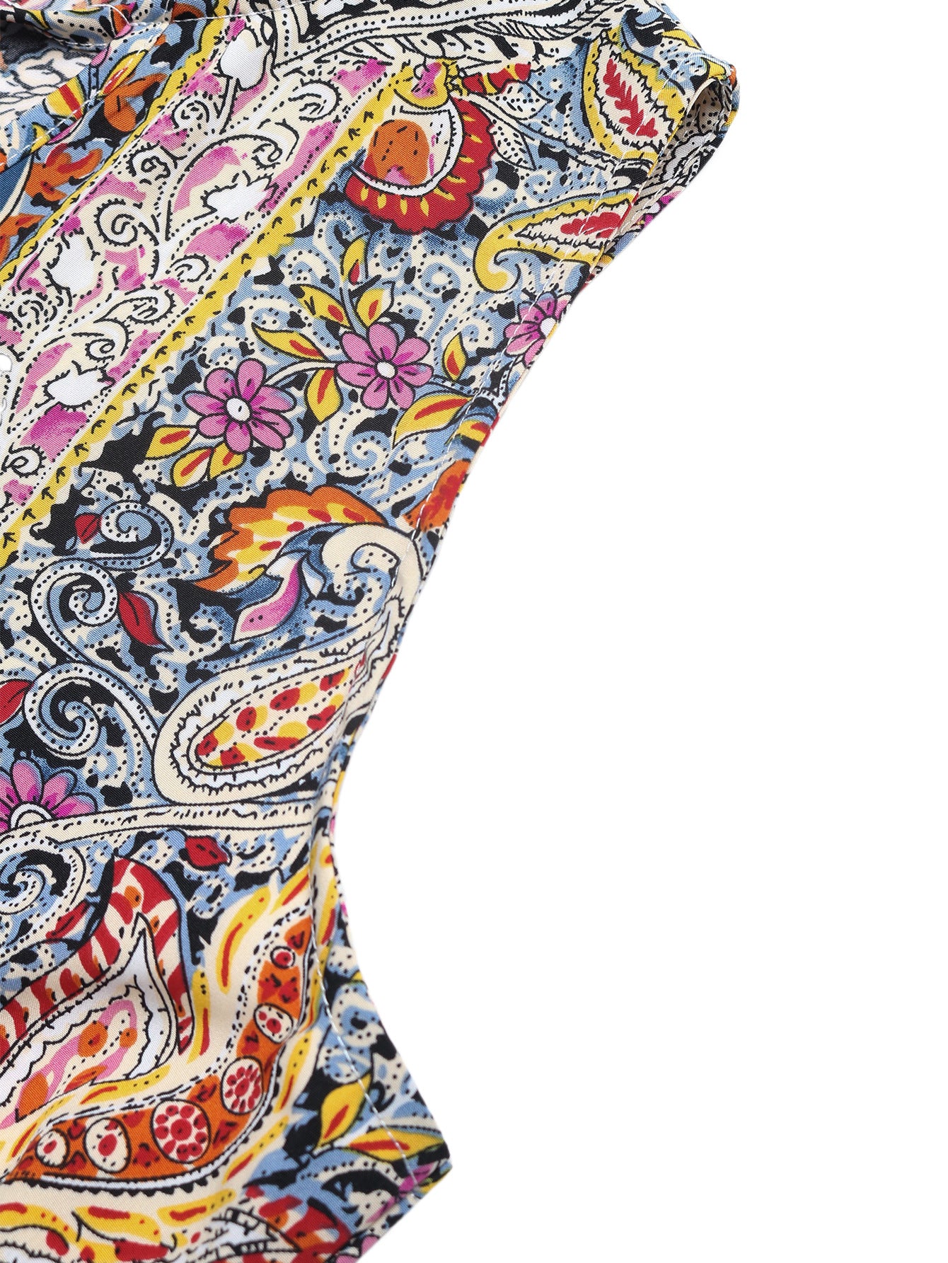 Boho Paisley Sleeveless Midi Dress Tassel Vacation
