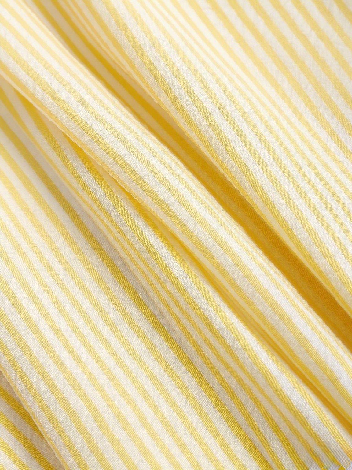 Striped Tie Front Top Wide Leg Pants Matching Set