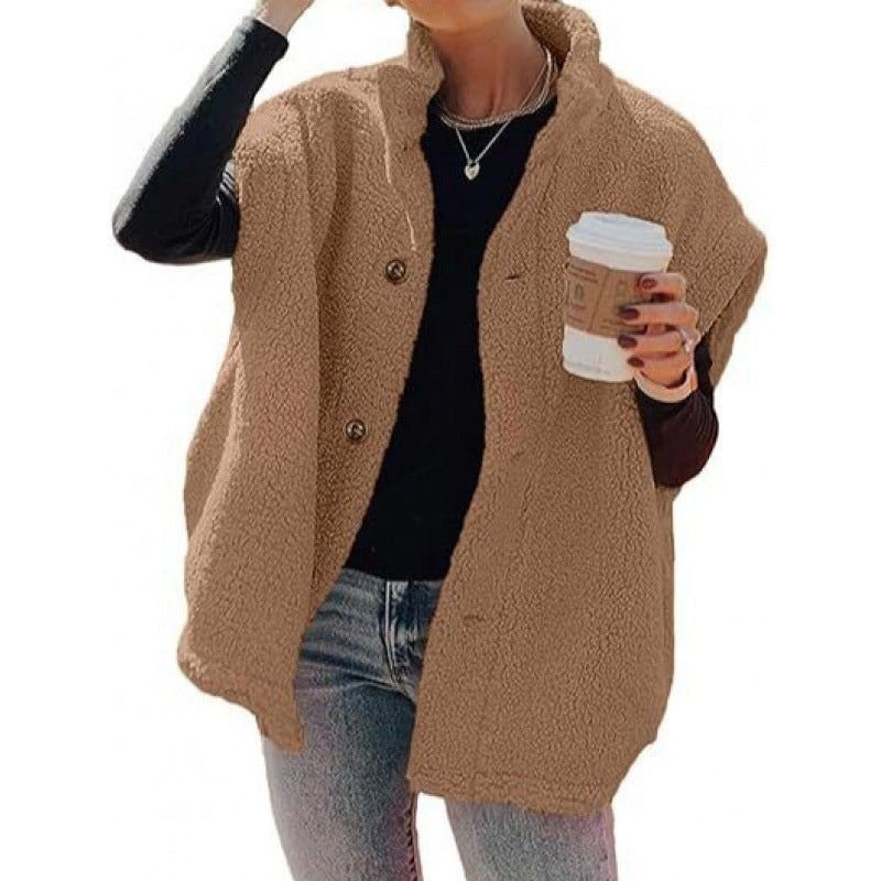 Women's Sherpa Fleece Vest Long Oversized Button Up Warm