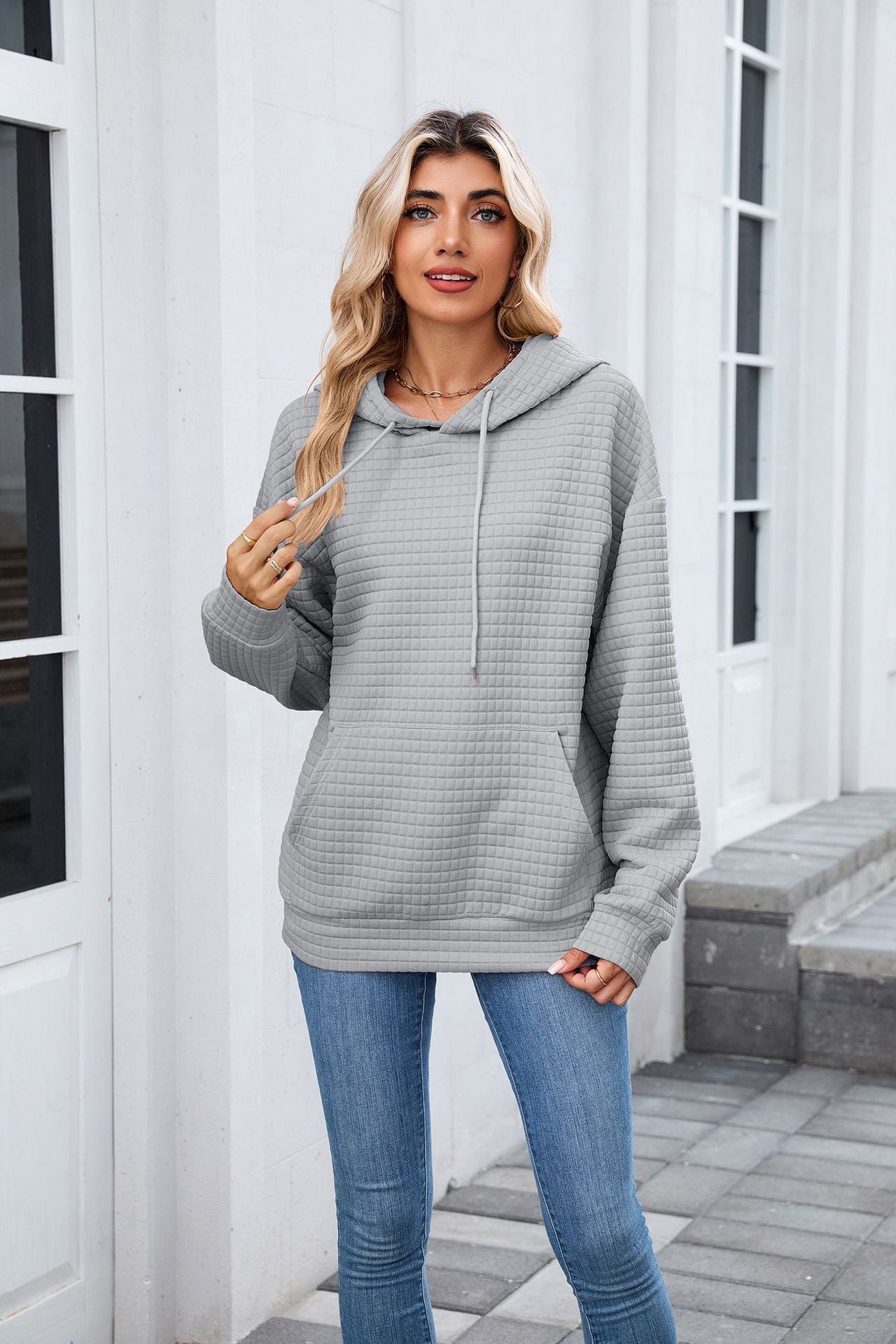 Casual Oversized Hooded Sweatshirt with Pockets for Women