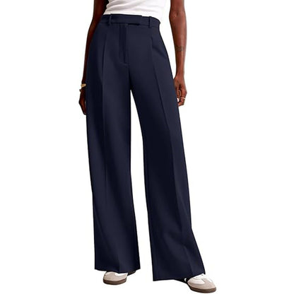 Women's High-Waisted Wide-Leg Pants – Elegant Business Trousers