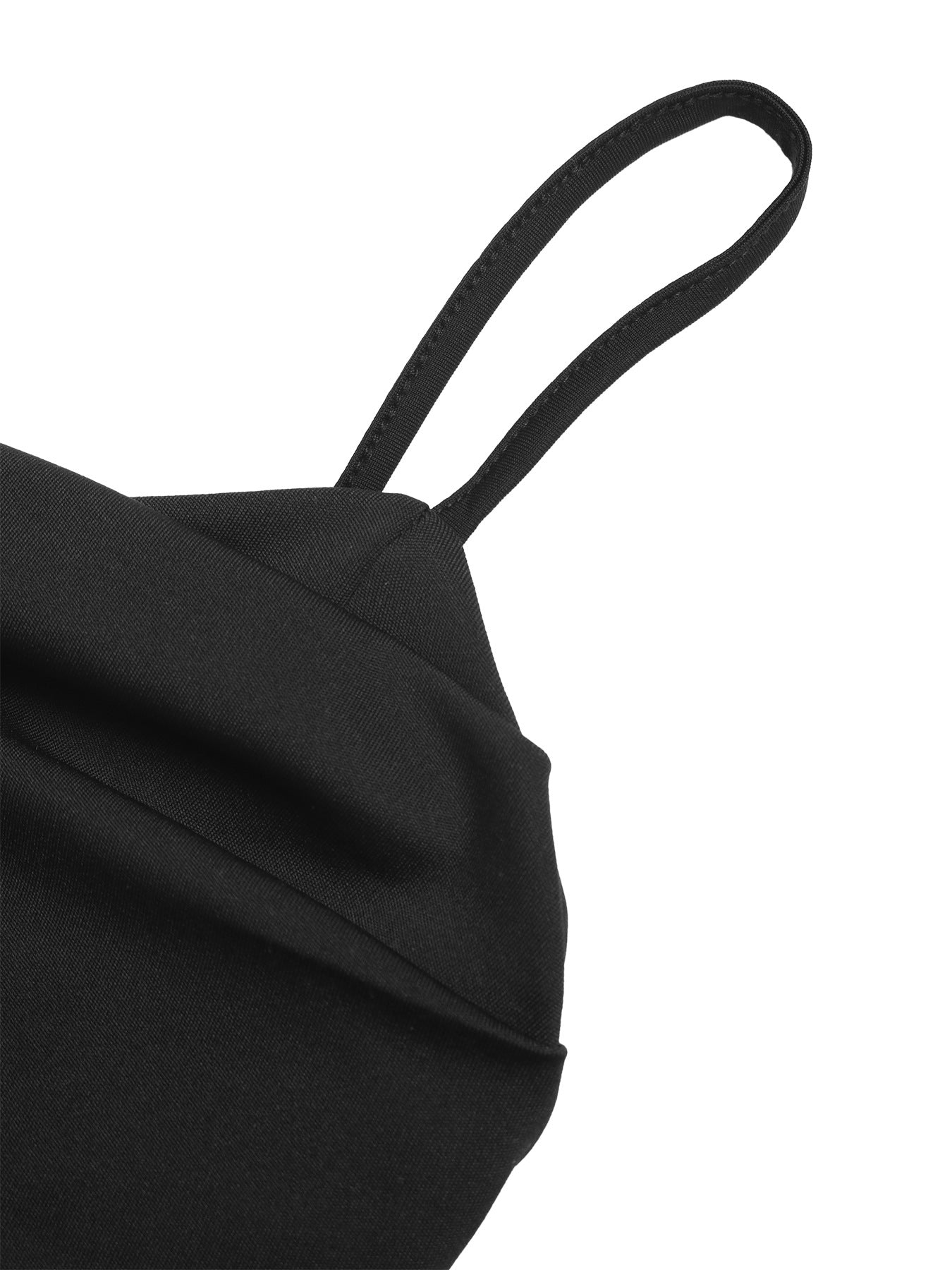 Black Lace Sheer Spaghetti Strap Wide Leg Jumpsuit
