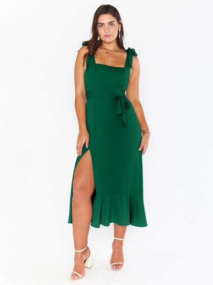 Elegant Women's Commuter Split Dress French High-End Skirt