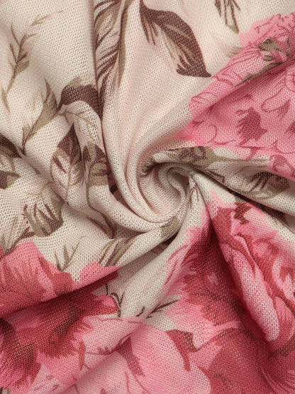 Floral Square Neck Maxi Dress Flutter Sleeve Cottagecore