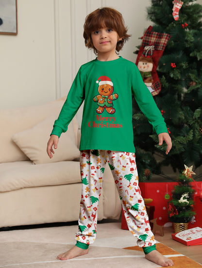 Alphabet Parent-child Dress Printed Homewear Christmas Pajama Set