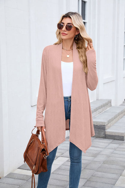 Women's Oversized Long Open Front Knit Cardigan Sweater