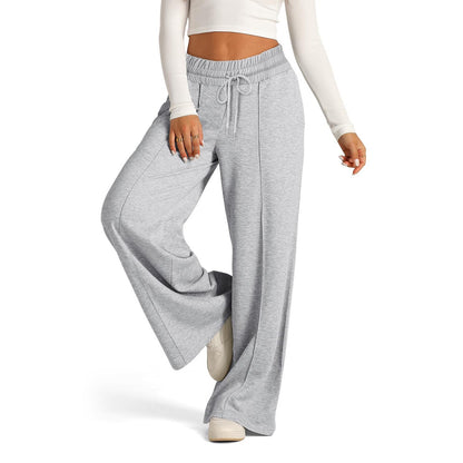 High Waist Drawstring Wide Leg Lounge Pants