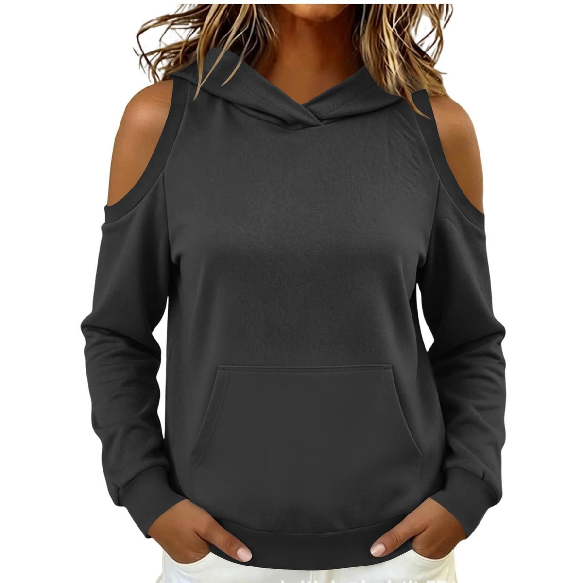 Women's Oversized Cold Shoulder Hoodie Streetwear