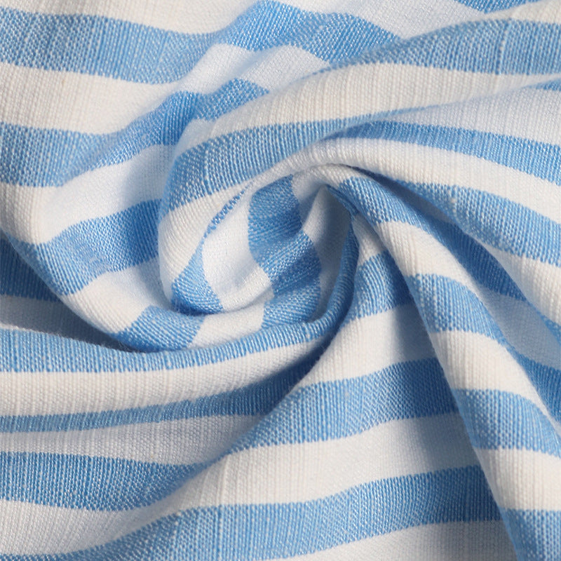 Striped Mini Dress Sleeveless Backless Tie Front Beach Summer