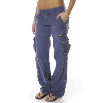 Women's Vintage Cargo Pants Wide Leg Relaxed Fit