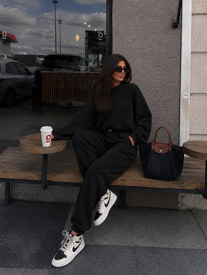 Women's Oversized 2 Piece Sweatshirt Jogger Set