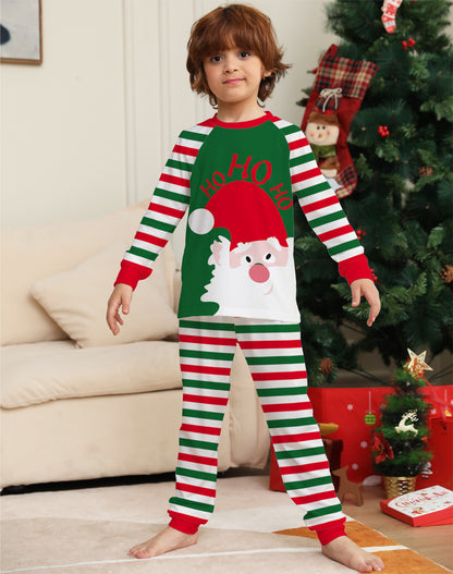 Letter Striped Parent-child Dress Printed Loungewear Christmas Pajamas