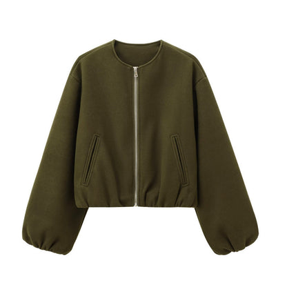 Womens Oversized Streetwear Zip Up Bomber Jacket