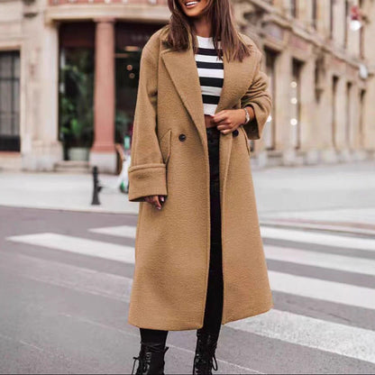 Women's Oversized Double Breasted Long Winter Coat