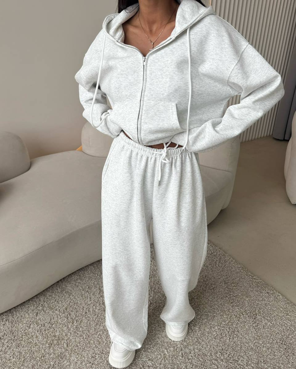 Women's Zip Up Hoodie Sweatpants Two Piece Set