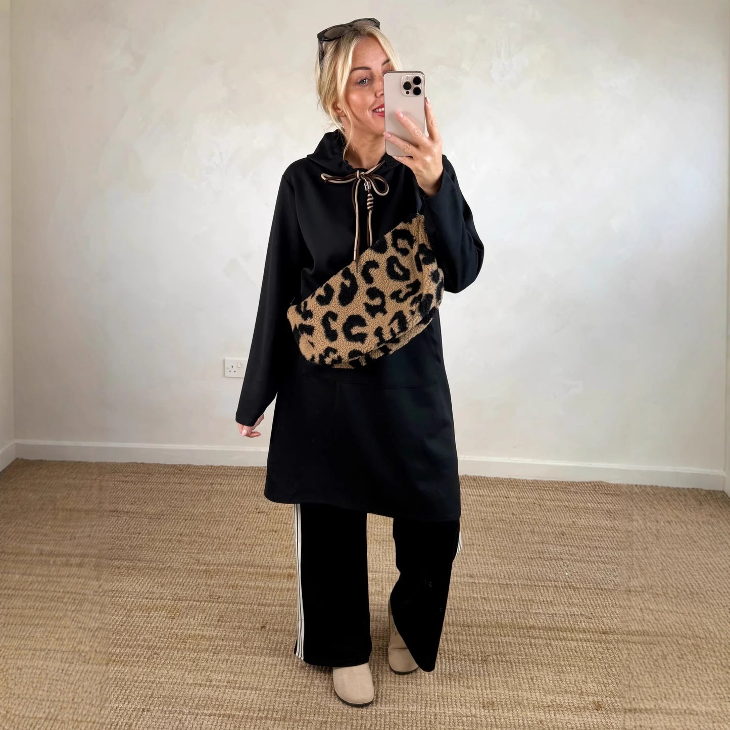 Oversized Hoodie Dress Long Sleeve Casual Pockets