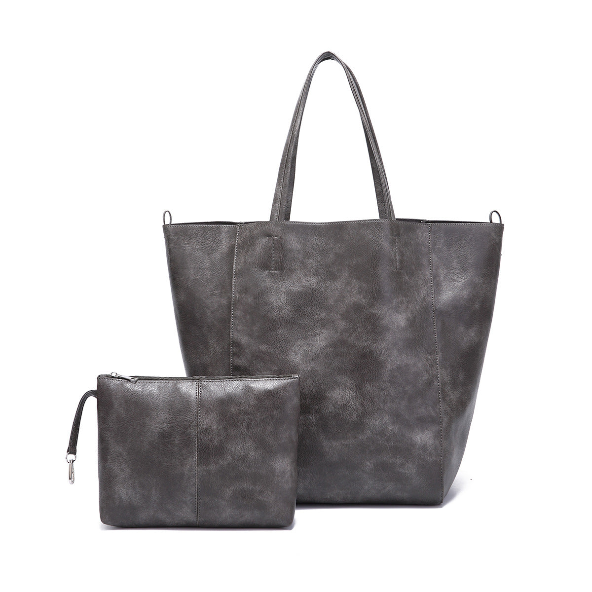 Vintage Large Soft PU Leather Tote Bag for Women