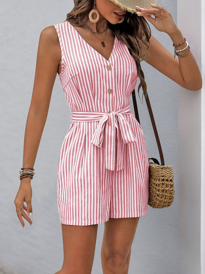 Solid Ribbed Knit Top V Neck Short Sleeve Casual Tee