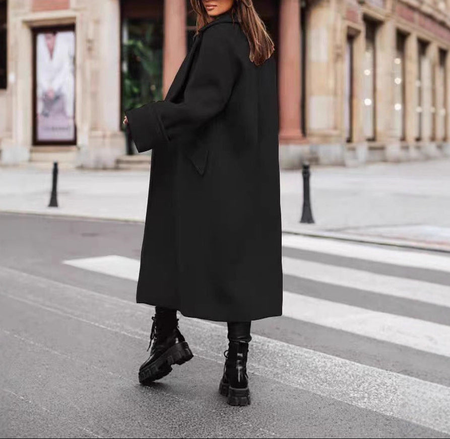 Women's Oversized Double Breasted Long Winter Coat