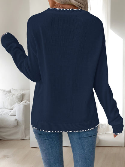 Christmas/Valentine’s Day Bow Knit Sweater Holiday Pullover