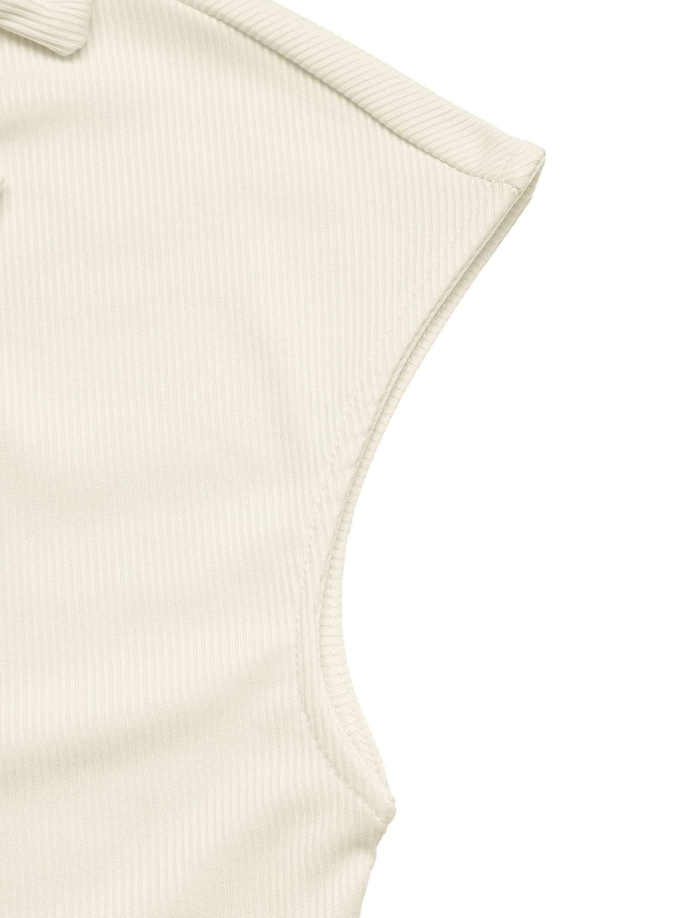 Beige Bow Detail Ribbed Knit Short Sleeve Sweater Top