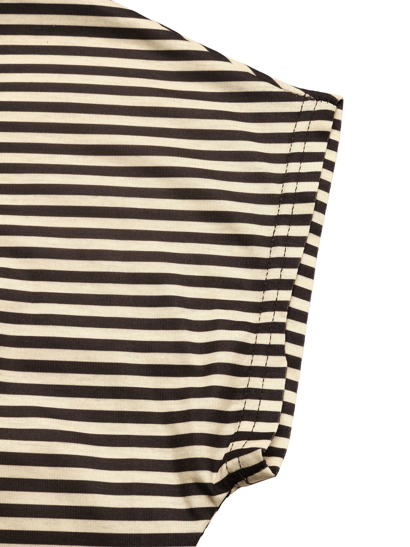 Striped One Shoulder Choker Neck Tee Casual Summer Top