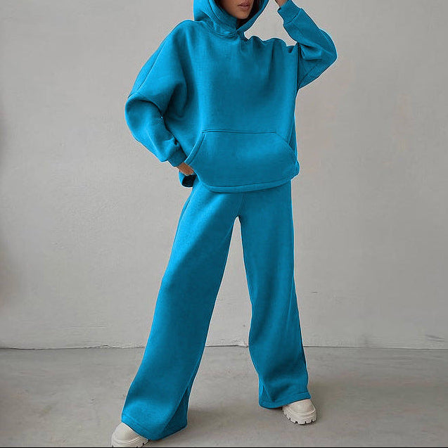 Women's Oversized Hoodie Wide Leg Pants Two Piece Set
