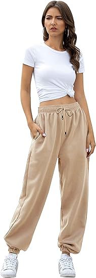 High Waist Loose Fit Sweatpants | Casual Jogger Pants Women