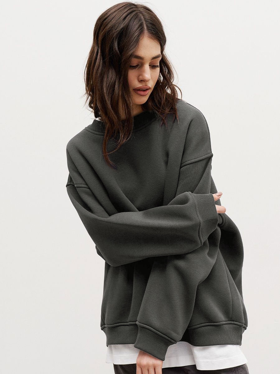 Women's Oversized Fleece Crewneck Sweatshirt