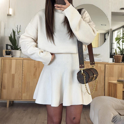 Women's Sweater Skirt Set Casual Knit Two Piece