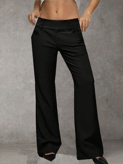 Women's High Waist Flare Pants Stretch Dress Trousers