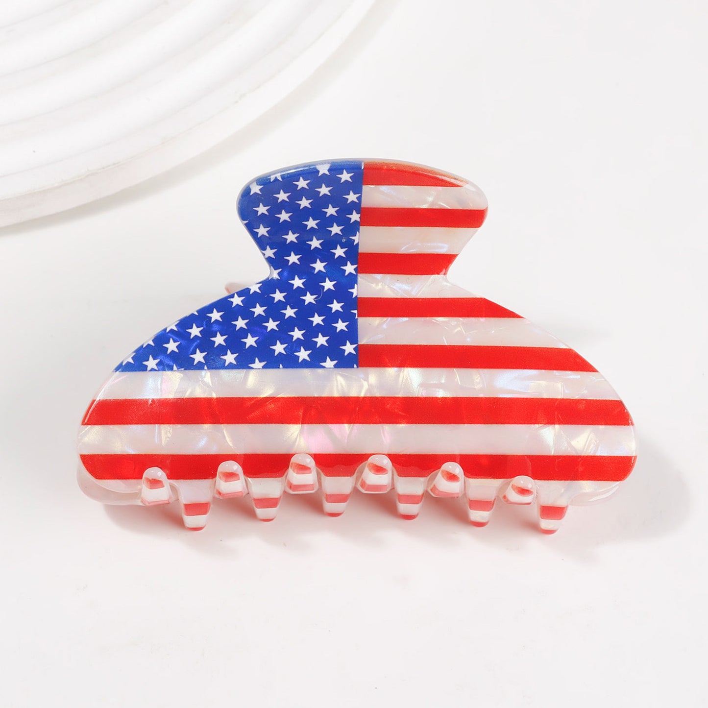4th of July American Flag Hair Claw Clip
