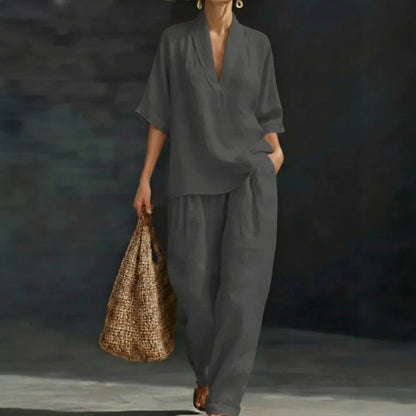 Women's Casual Summer Two Piece Set Loose Fit Pants
