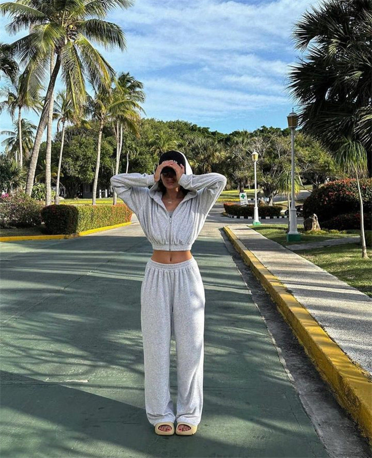 Women's 2 Piece Lounge Zip Hoodie Jogger Set