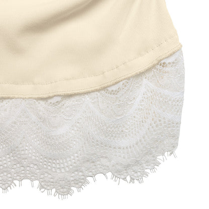Lace Trim Cowl Neck Top Ruched Long Sleeve Fitted
