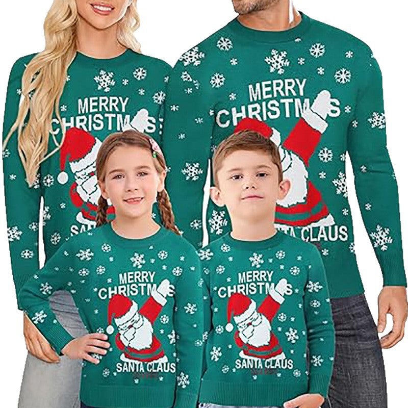 Family Matching Christmas Santa Knit Sweater Set