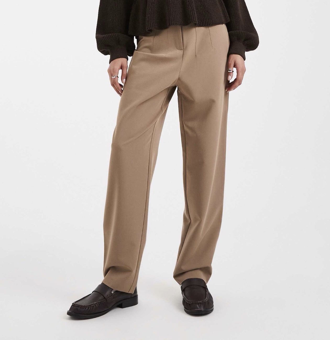Women's High Waist Straight Leg Stretch Ankle Dress Pants