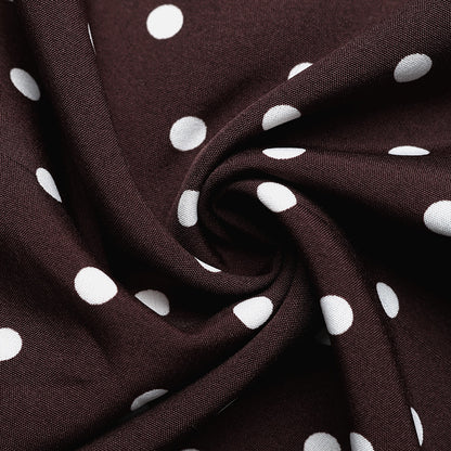 Black Polka Dot Halter Deep V Maxi Dress Summer