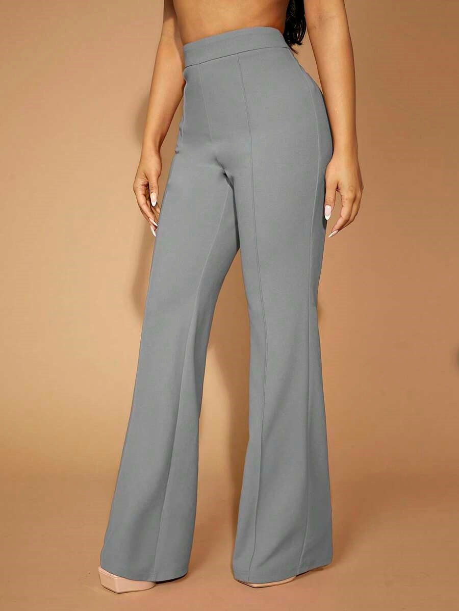 High Waist Straight Leg Pants | Women's Work Trousers