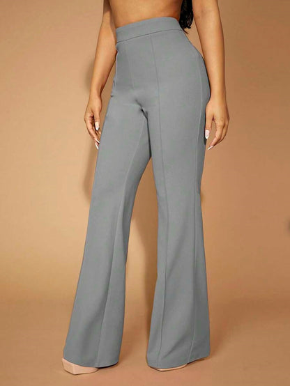 High Waist Straight Leg Pants | Women's Work Trousers