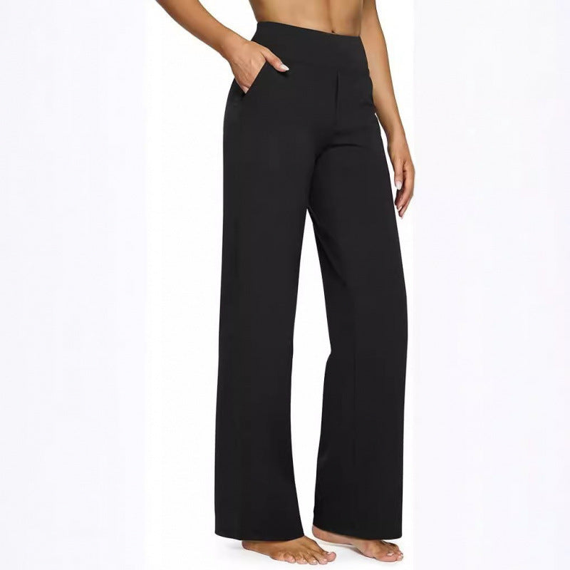 Women's High Waisted Wide Leg Pants Stretch Pull On