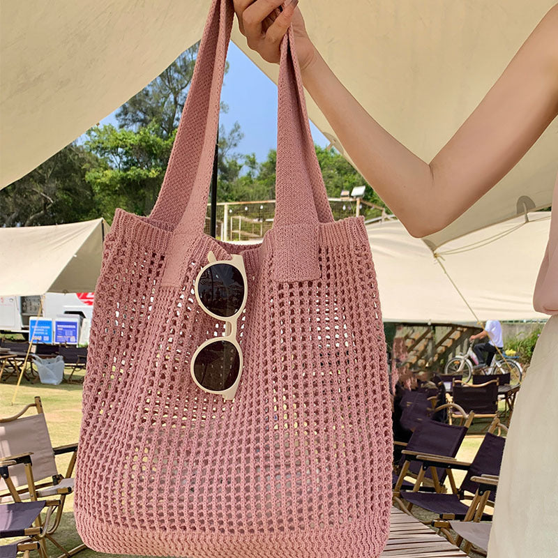 Crochet Handbags Beach Mesh Knit Bags Tote Bags Women's Shoulder Bags