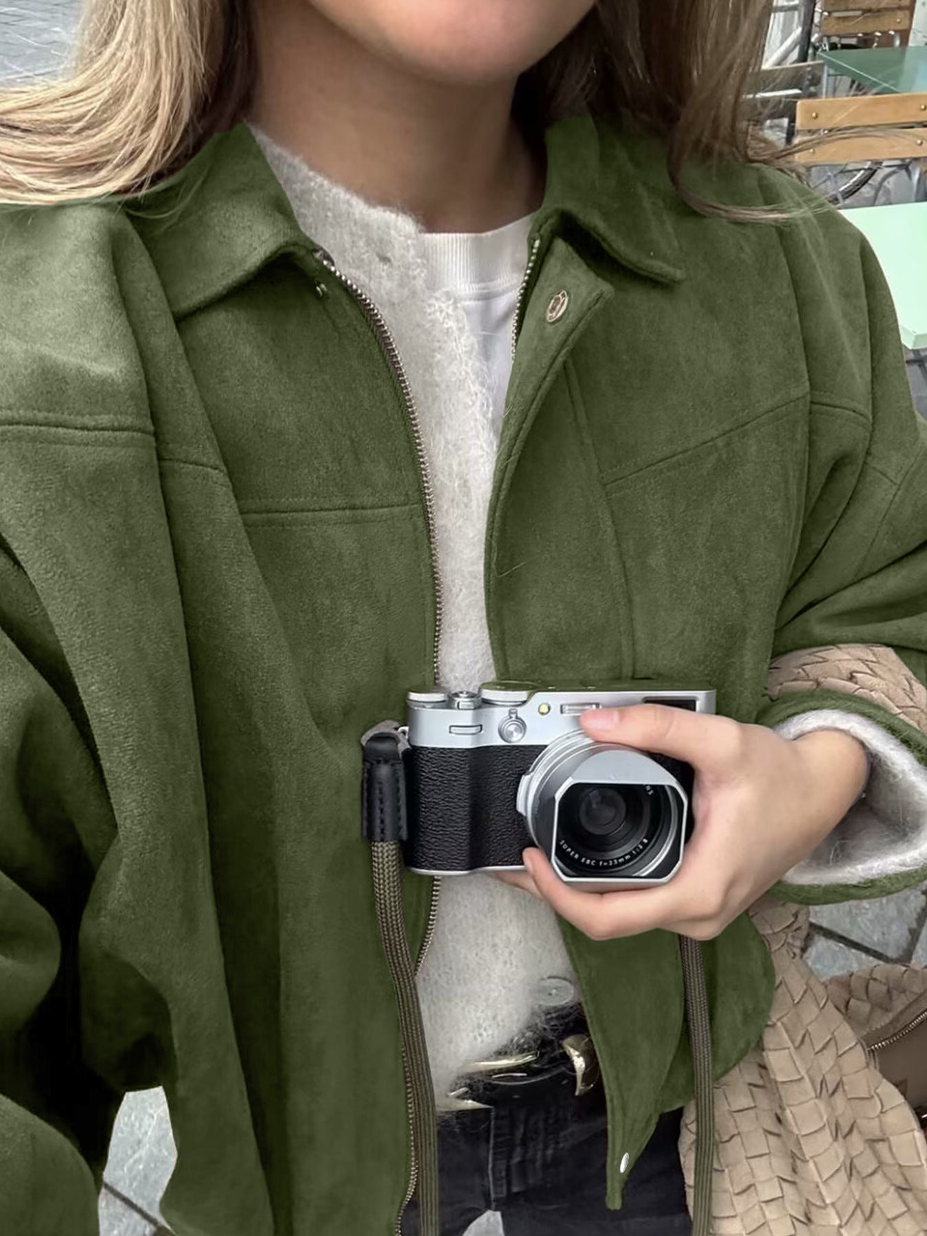 Women's Casual Batwing Zip Up Jacket