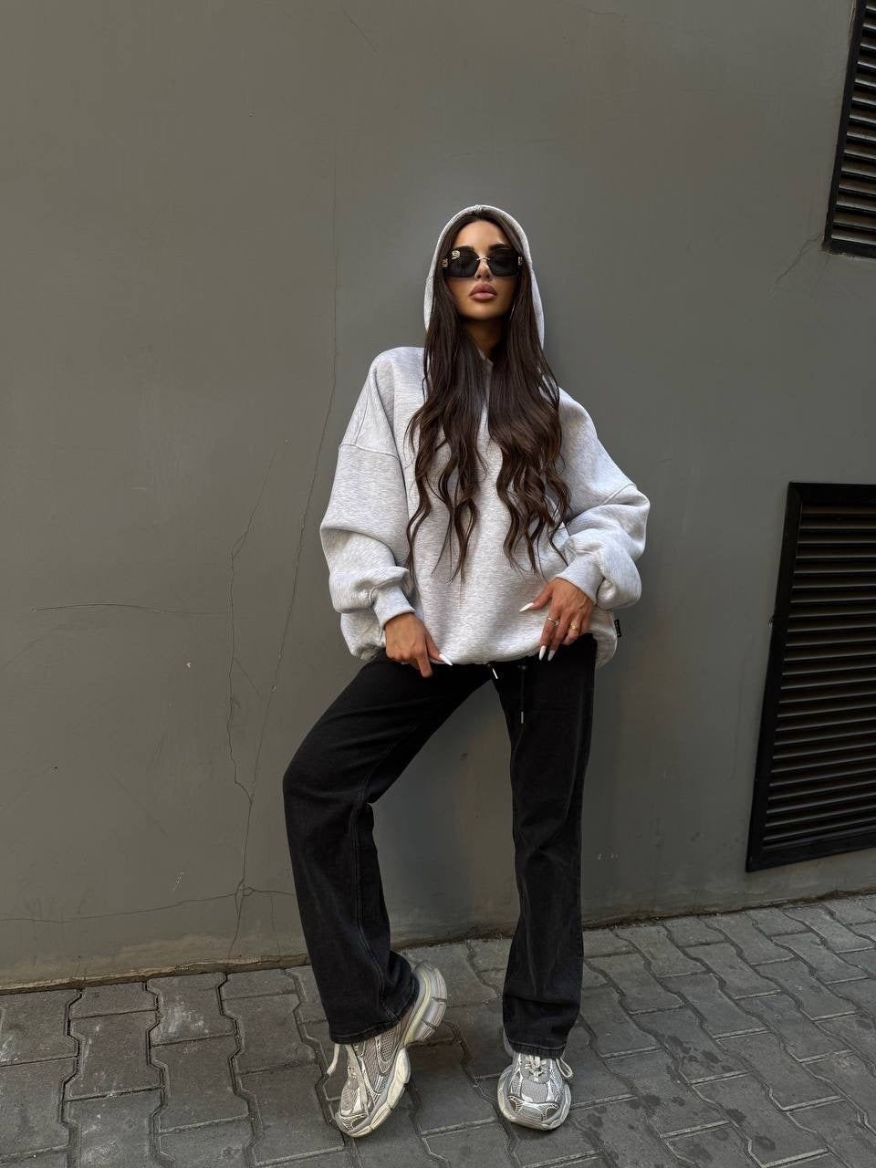 Women's Oversized Fleece Drop Shoulder Hoodie