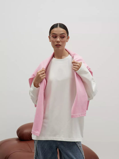 Heavyweight Cotton Long Sleeve Crewneck Oversized T Shirt