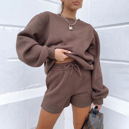 Women's Oversized Sweatshirt & Shorts Lounge Set