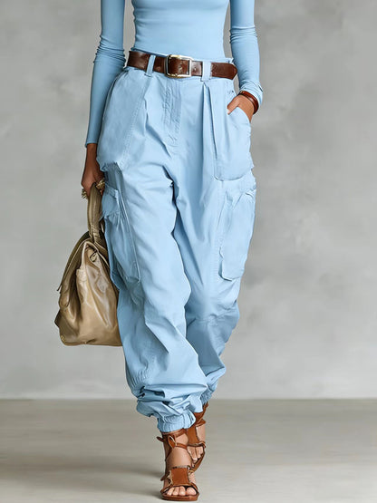 Women's High Waisted Baggy Cargo Pants Wide Leg