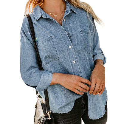 Women's Classic Long Sleeve Button Down Shirt