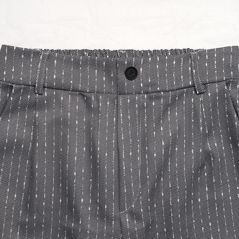 Pinstripe High Waist Wide Leg Dress Pants