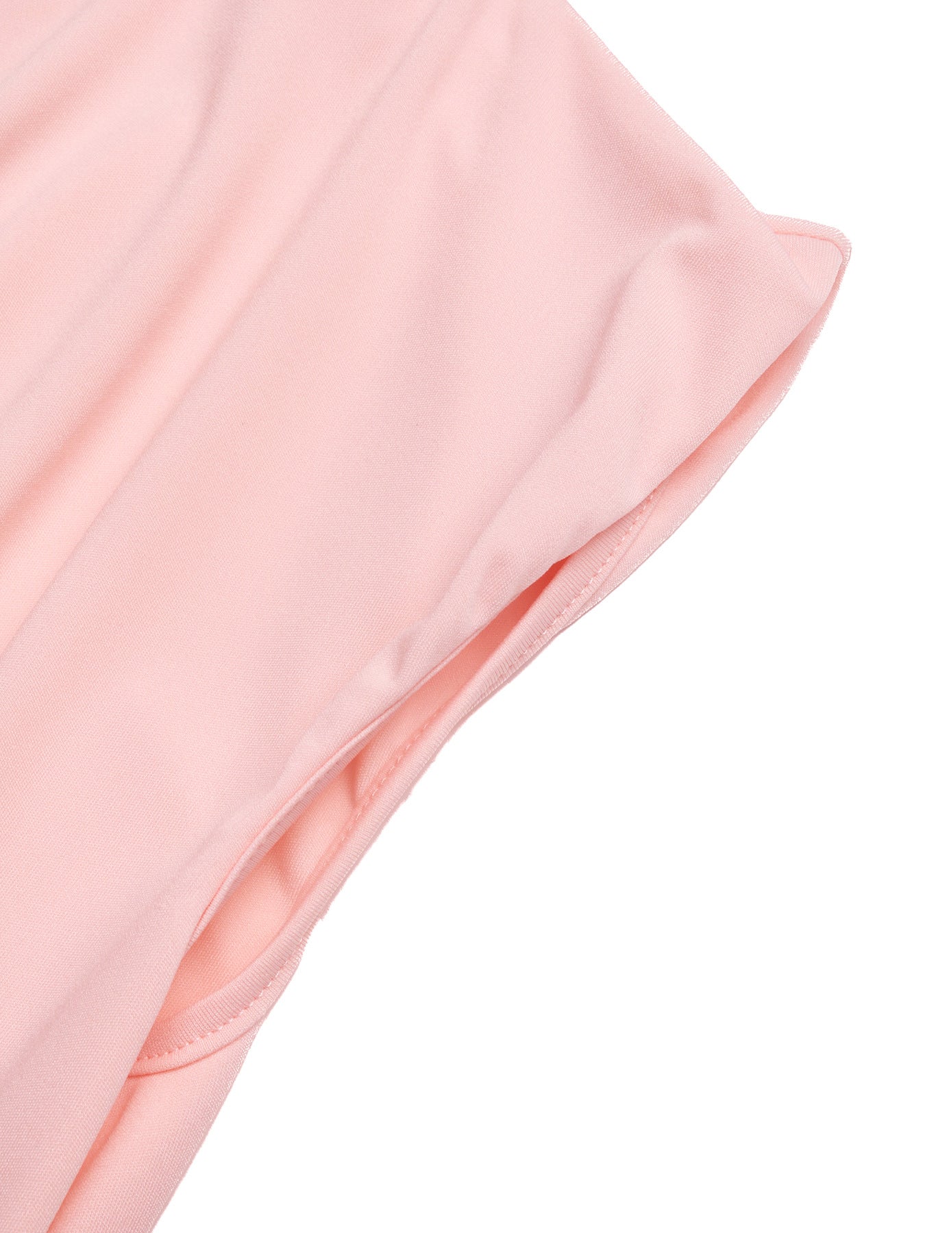 Pink Floral Two Piece Set Padded Shoulder Top Midi Skirt